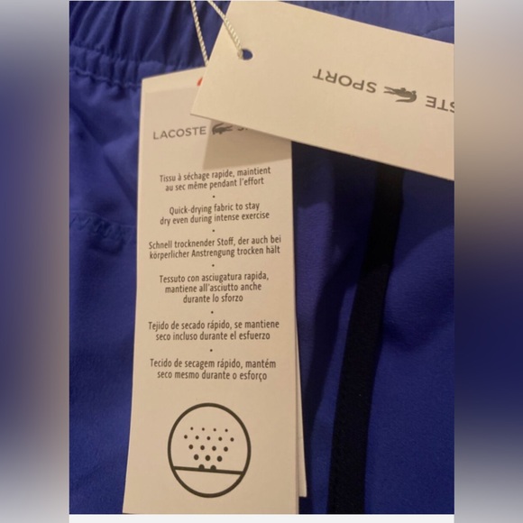 NWT LACOSTE SPORT WOMEN'S ULTRA DRY SHORTS Size 44- US 12 w/ 4 WAY STRETCH - Picture 10 of 13